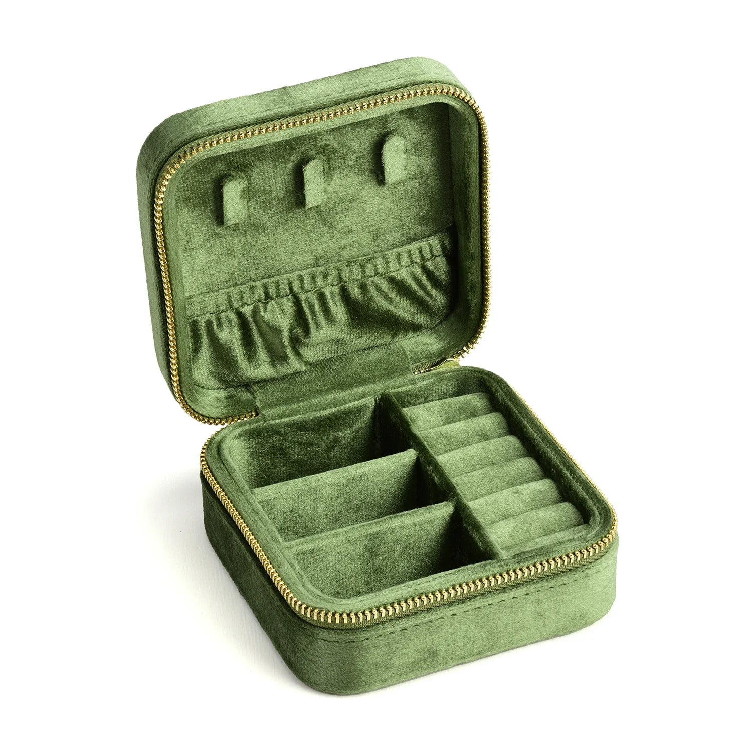 Vintage Velvet Travel Jewelry Box