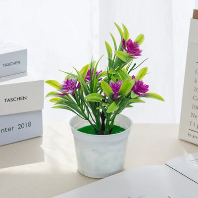 Mini Artificial Flower Bonsai Vase
