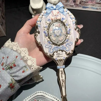 Flower Knows Angel Bunny Hand Mirror