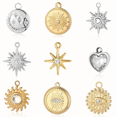 316 Stainless Steel Charm Pendant Set