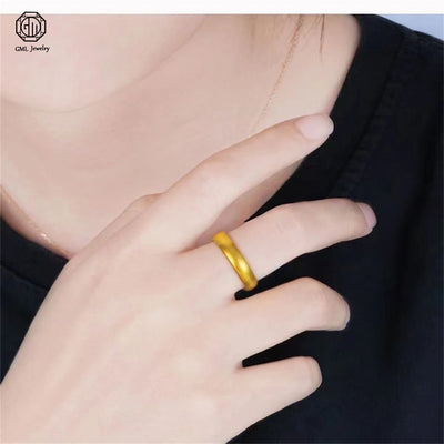 Sand Gold Adjustable Wide Band Ring
