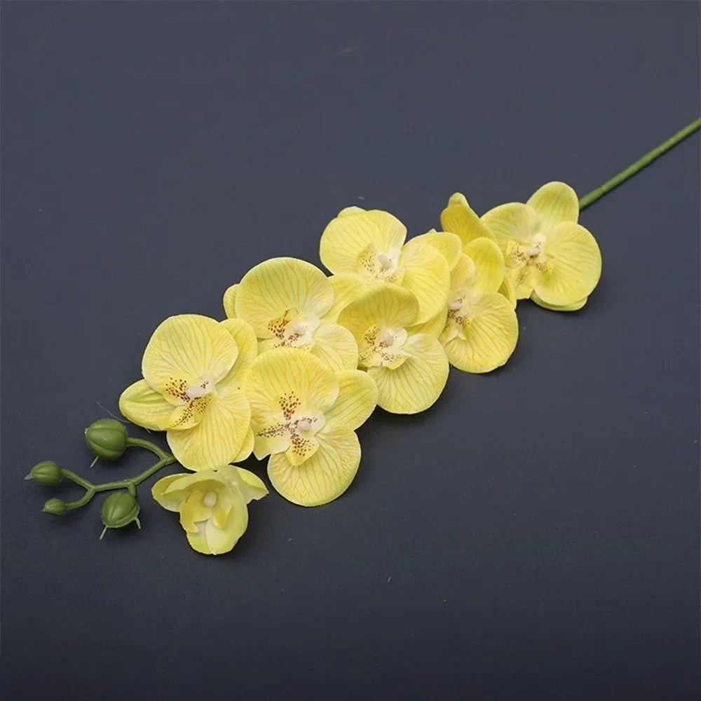Faux Orchid Flower Branch Decor