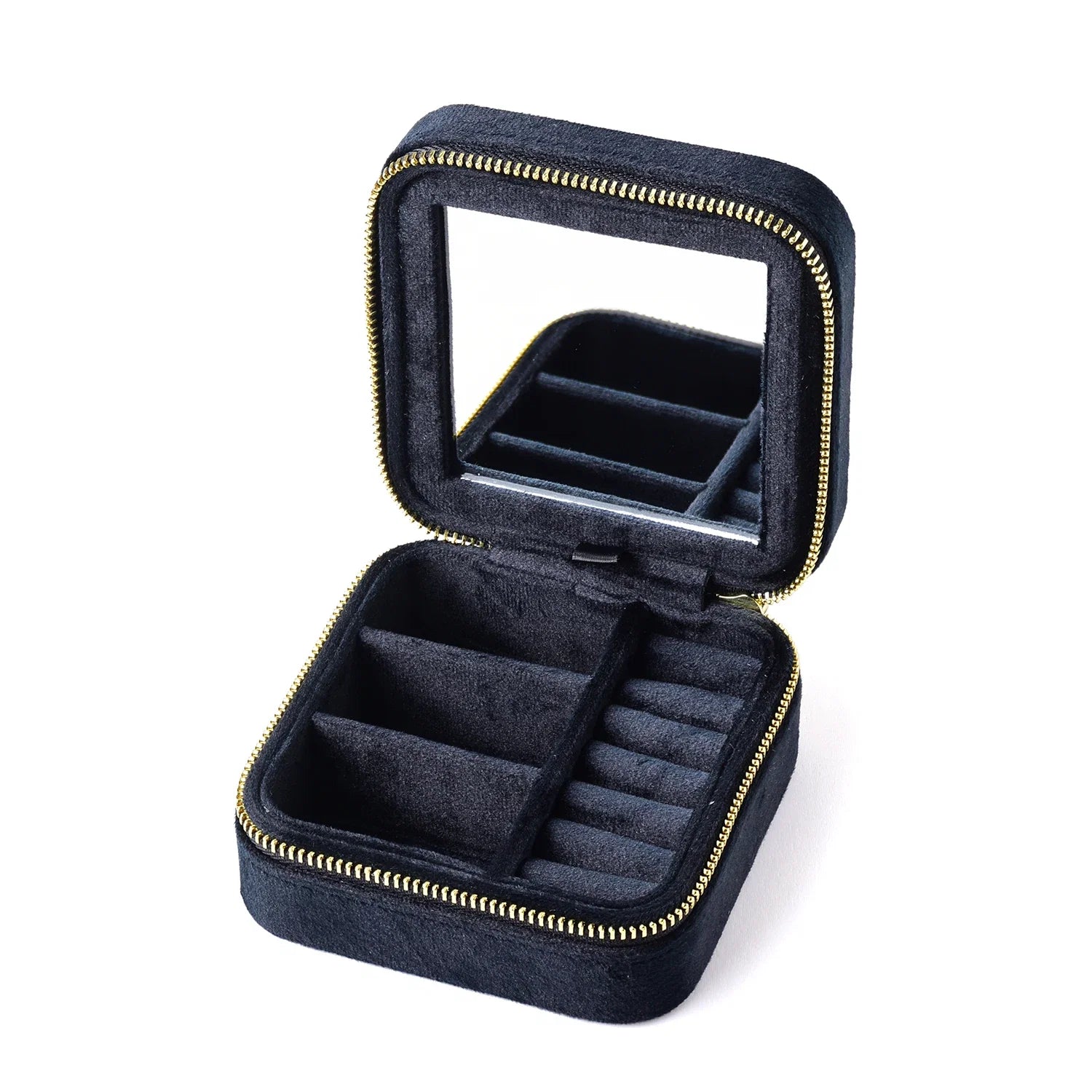 Vintage Velvet Travel Jewelry Box