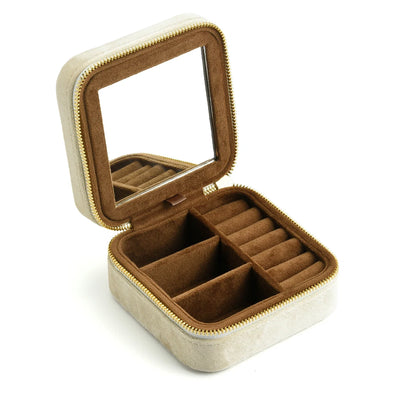 Vintage Velvet Travel Jewelry Box