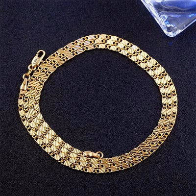 18K Gold Side Chain Necklace