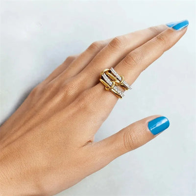 Two Tone Copper Stacking Rings