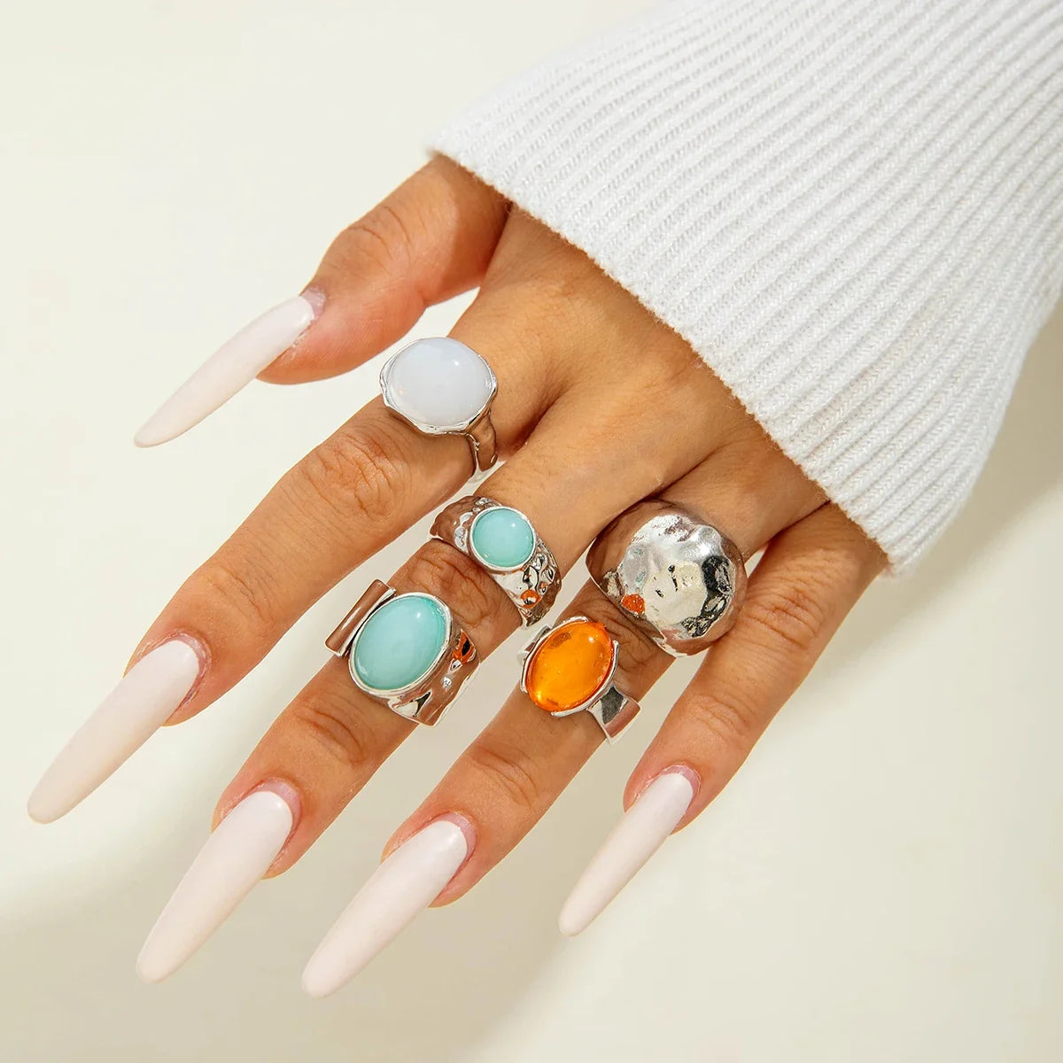 Tocona Luxury Imitation Pearl Rings