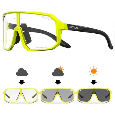 SCVCN Fashion HD Sunglasses Men Women Luxury Glasses Outdoor Sports Runing Drving Shades Racing UV400 MTB Bike Cycling Eyewear