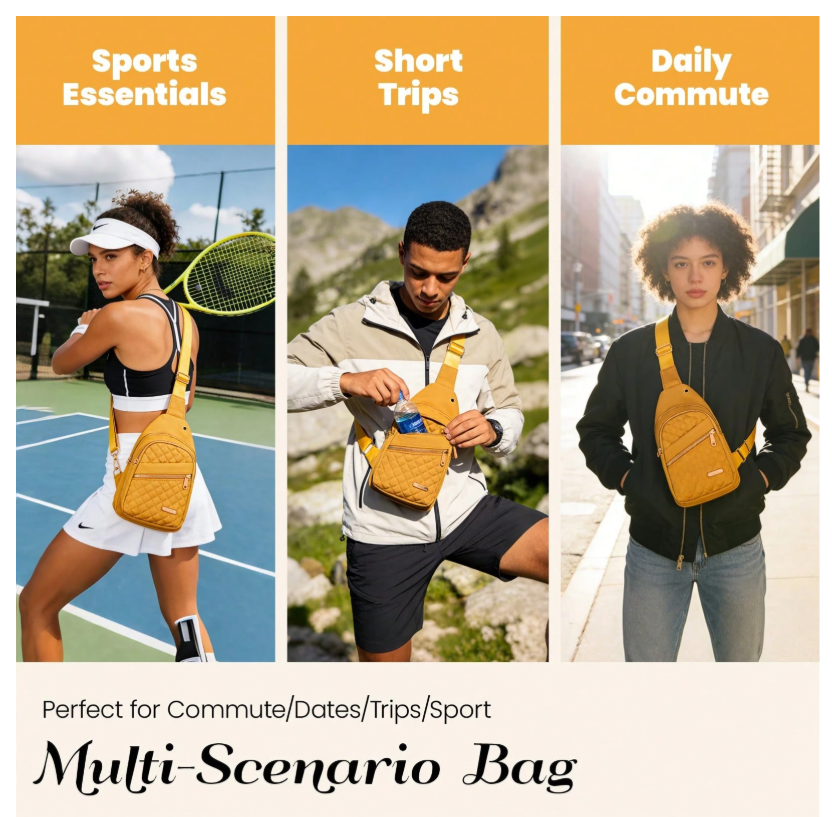 2026 Quilted Waist Crossbody Bag
