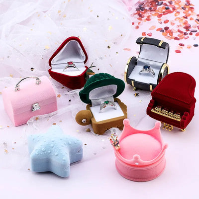 Velvet Jewelry Gift Box Holder