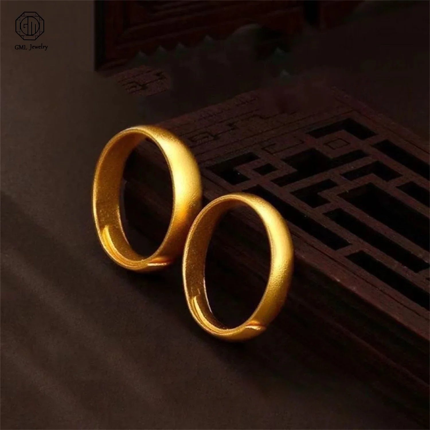 Sand Gold Adjustable Wide Band Ring