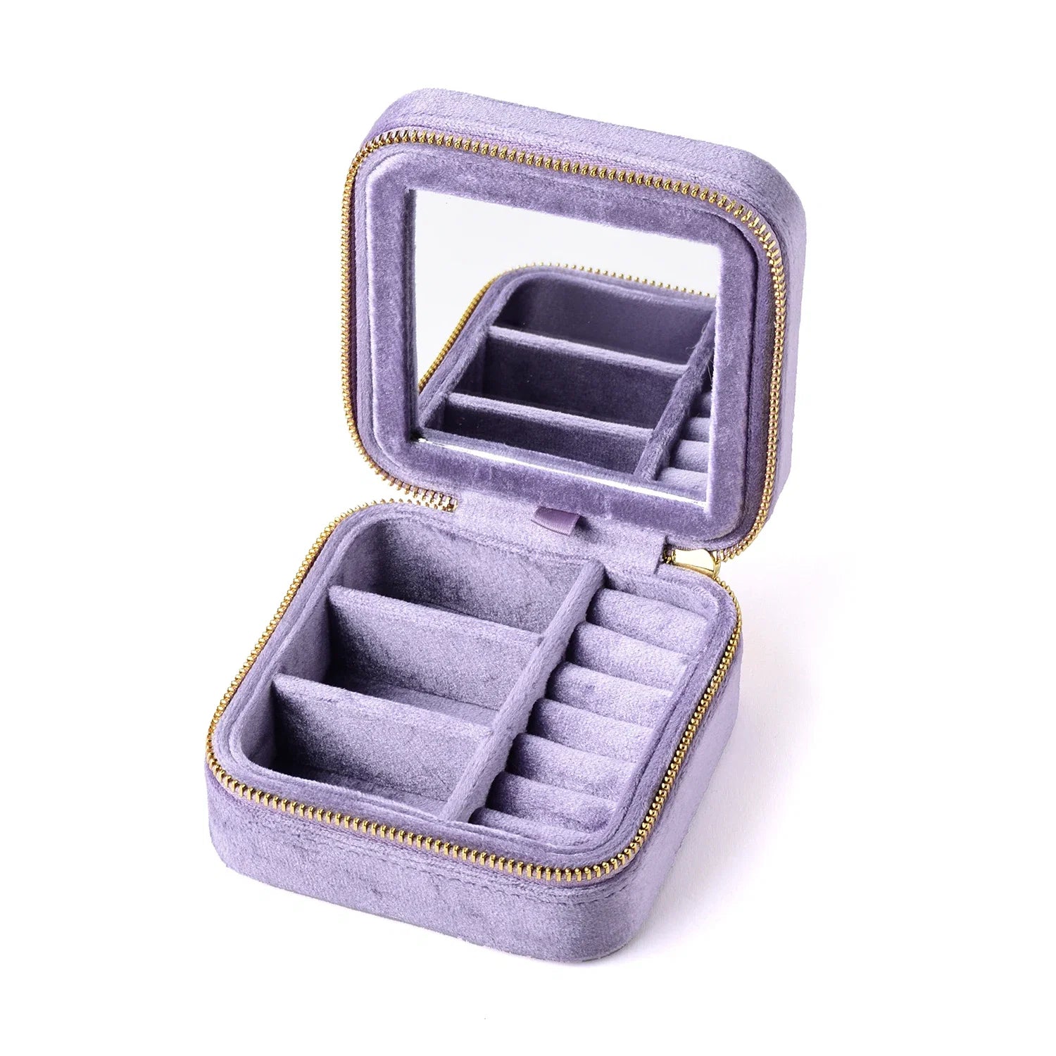 Vintage Velvet Travel Jewelry Box
