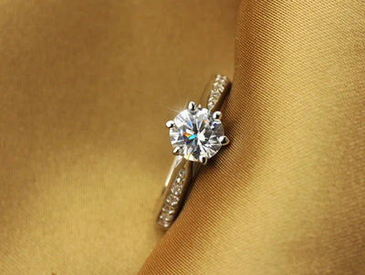 925 Sterling Silver Classic Diamond Ring