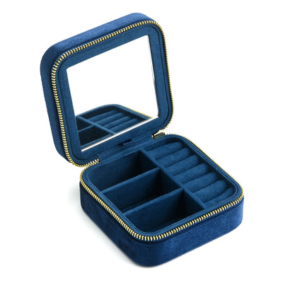 Vintage Velvet Travel Jewelry Box