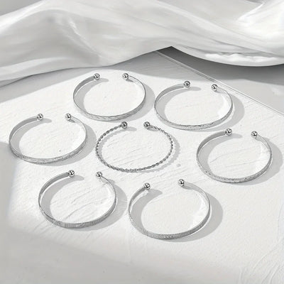 Stackable Engraved Open Cuff Bangles
