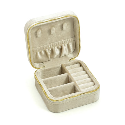 Vintage Velvet Travel Jewelry Box