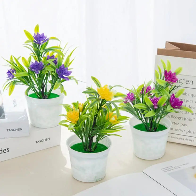 Mini Artificial Flower Bonsai Vase