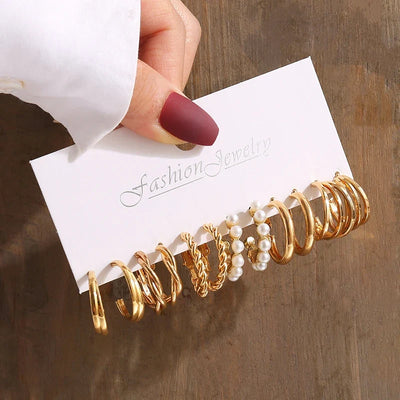 Vintage Gold Pearl Dangle Earrings