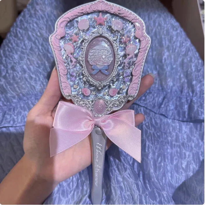 Flower Knows Angel Bunny Hand Mirror