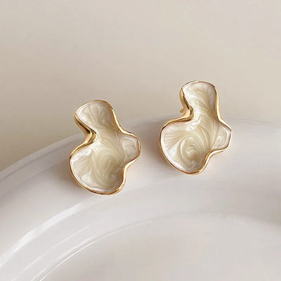 Abstract Colorful Irregular Stud Earrings