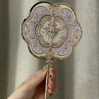 Flower Knows Angel Bunny Hand Mirror