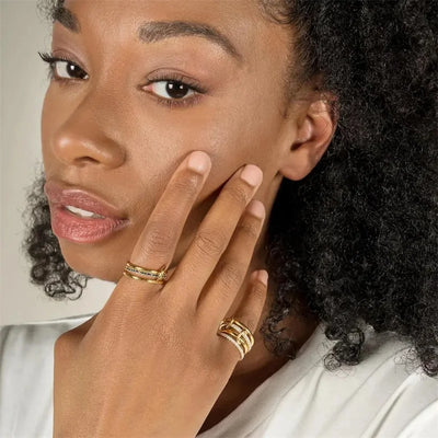 Two Tone Copper Stacking Rings