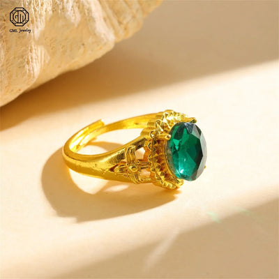 Sand Gold Adjustable Wide Band Ring