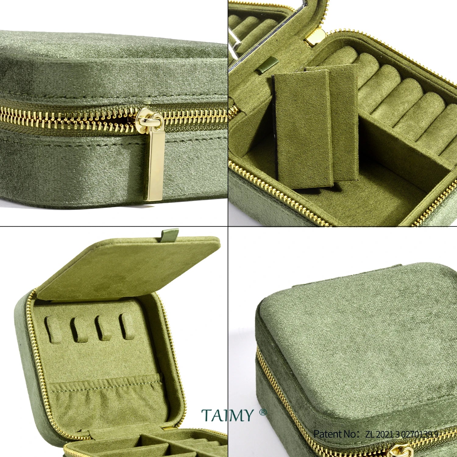 Vintage Velvet Travel Jewelry Box