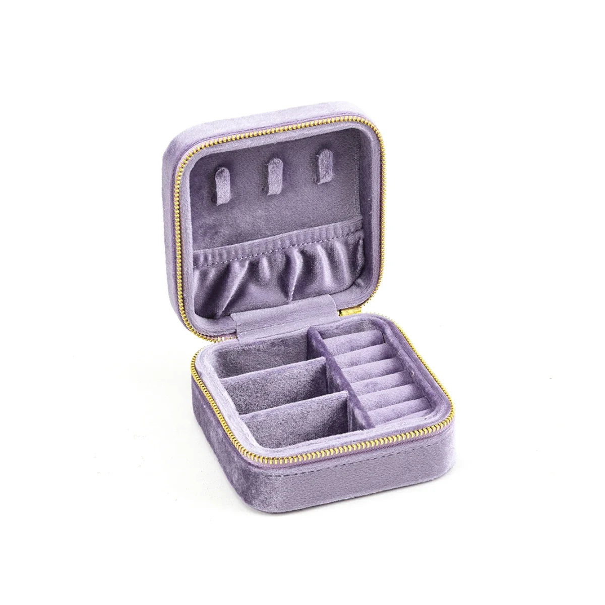 Vintage Velvet Travel Jewelry Box