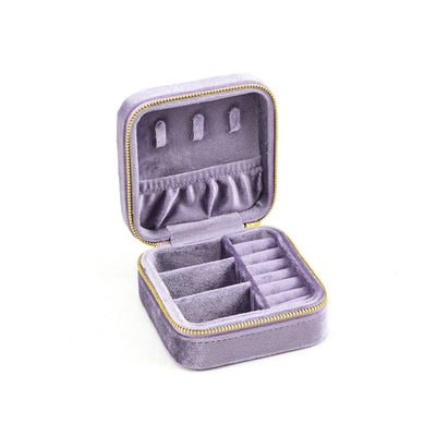 Vintage Velvet Travel Jewelry Box