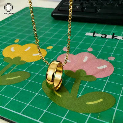 Sand Gold Adjustable Wide Band Ring