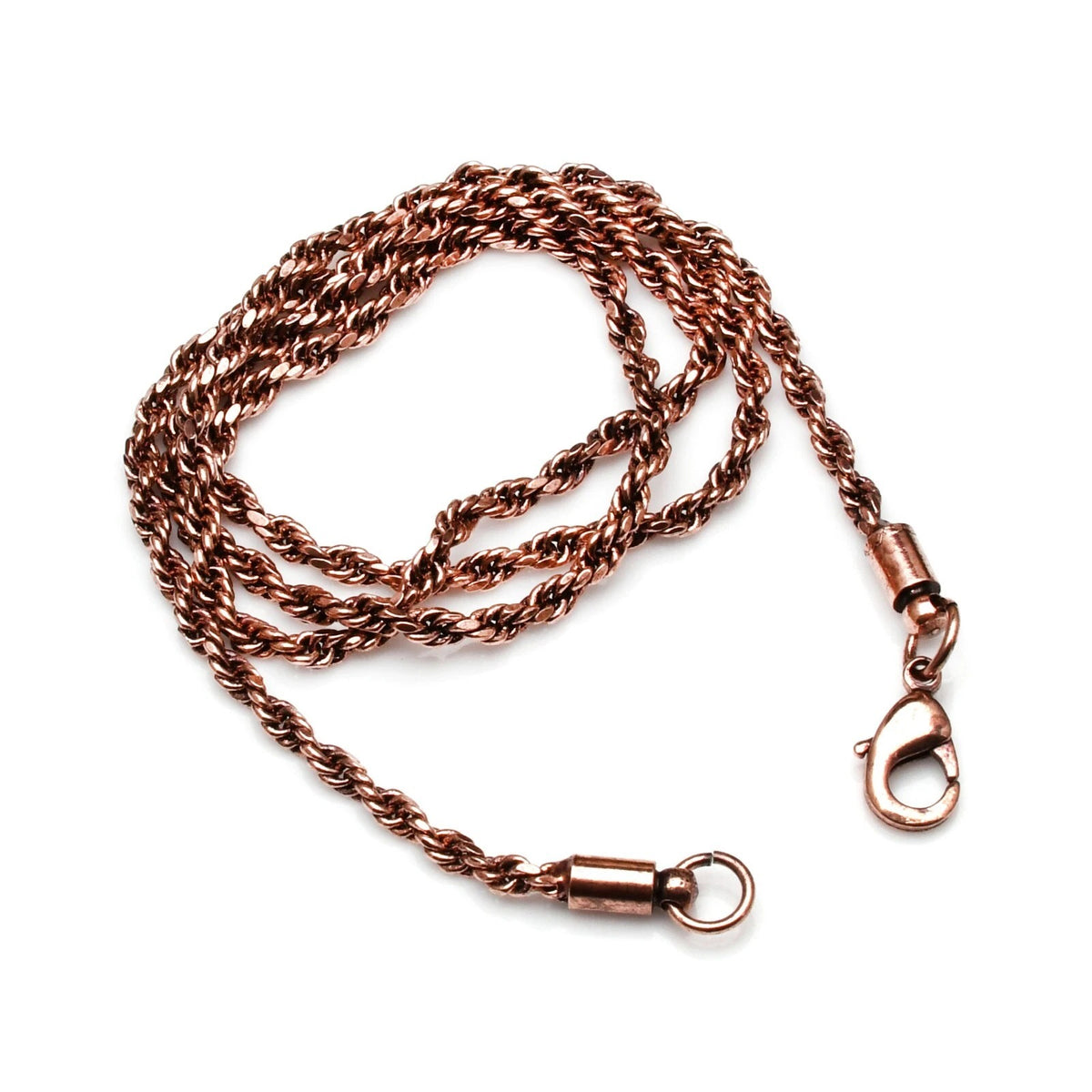 Handmade Oxidized Pure Copper Rope Chain