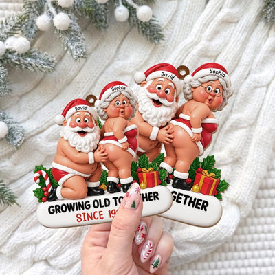 Personalized Funny Santa Couple Ornament