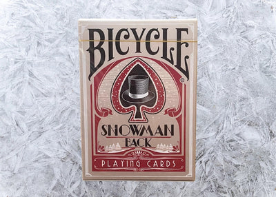 Gilded Snowman Bicycle Playing Cards
